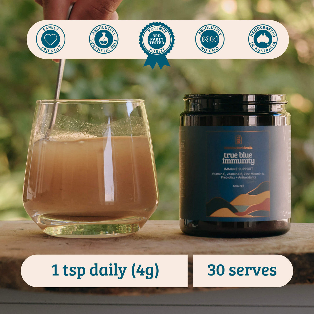 Immune Support Supplement | Immunity Powder, Vitamin C, D3, A, zinc